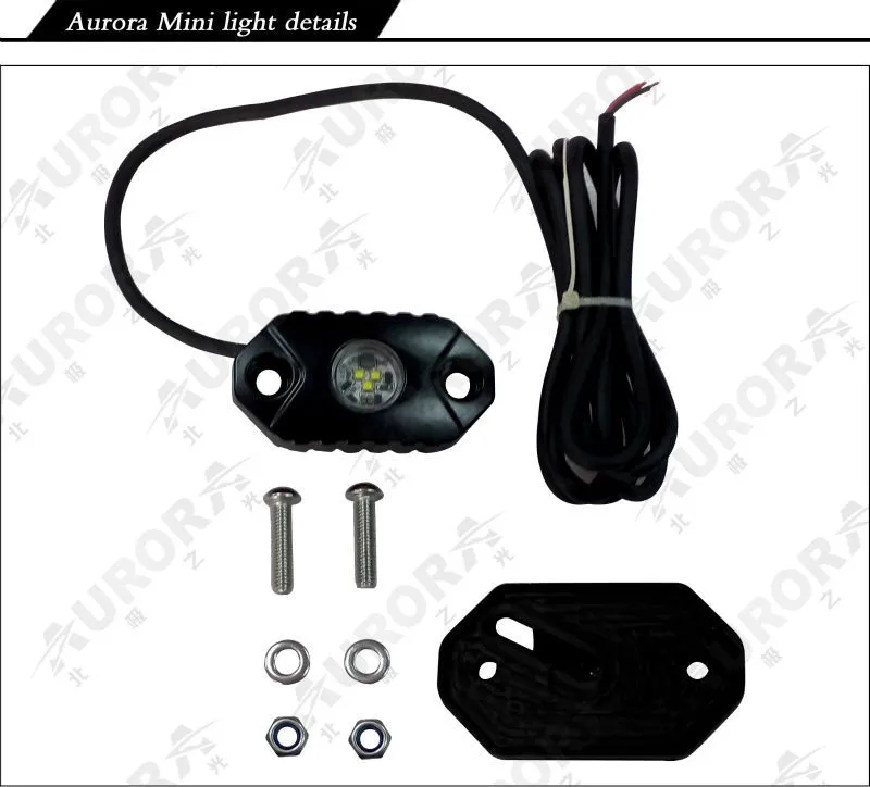 Car interior 2inch mini off road led rock under lights decorative led lights