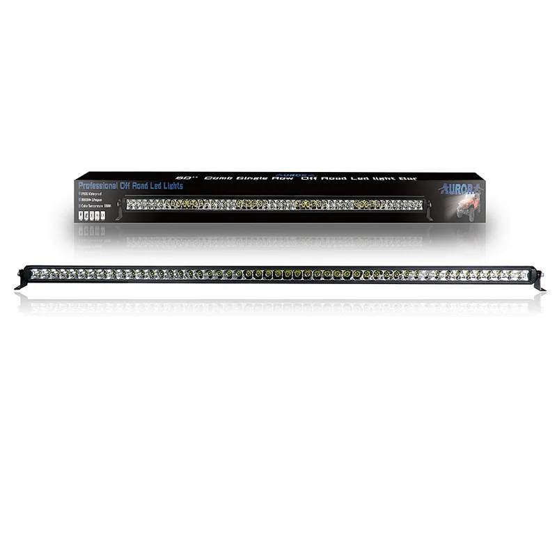 USA Designed AURORA Screwless Series  250w single row bar light comb light beam  led light bar offroad