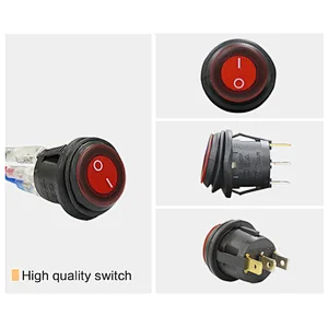 High quality 12V 24V 2 Positions Round button switch for 4x4 offroad lights