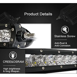 CE 50W Marine Single Row Led Light Offroad Bar, 4X4 Parts And Accessories