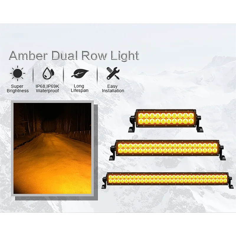20 inch led bar light offroad 4x4 parts wholesale amber led light bar