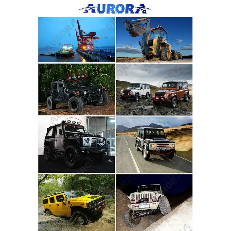 AURORA newest design Truck Farm Mine Machines 6inch 60W led work led Quad light