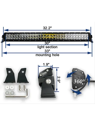 30inches 300watt super Aurora IP69K waterproof light bar