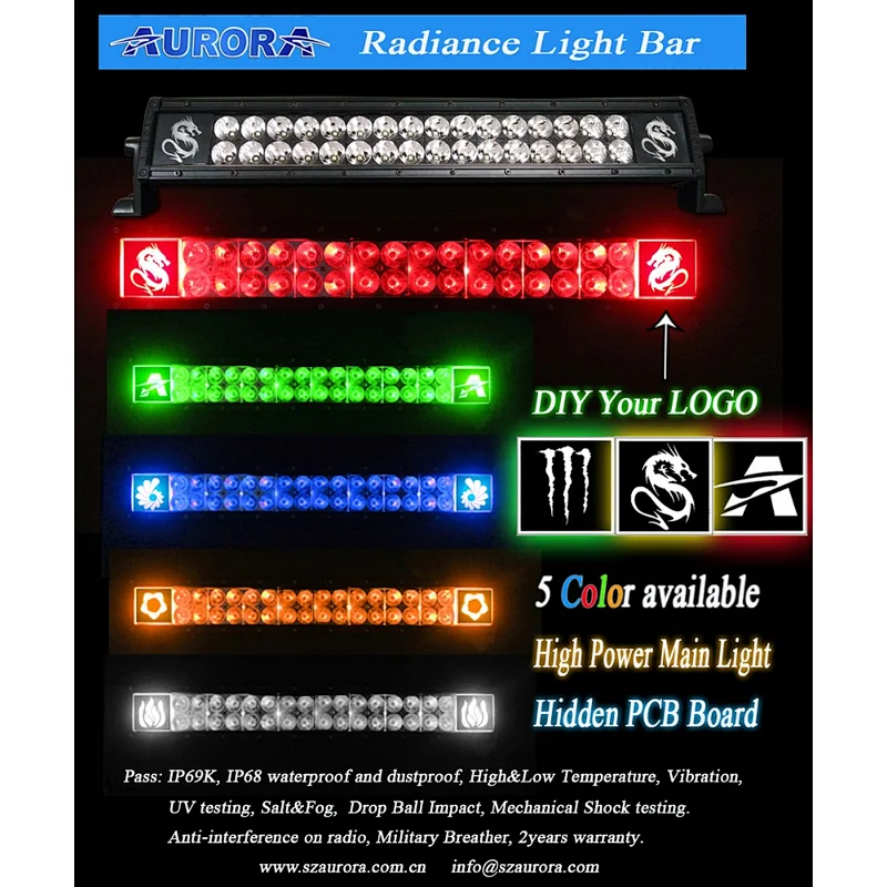 Hot-selling AURORA super bright 20inch dual  light bar