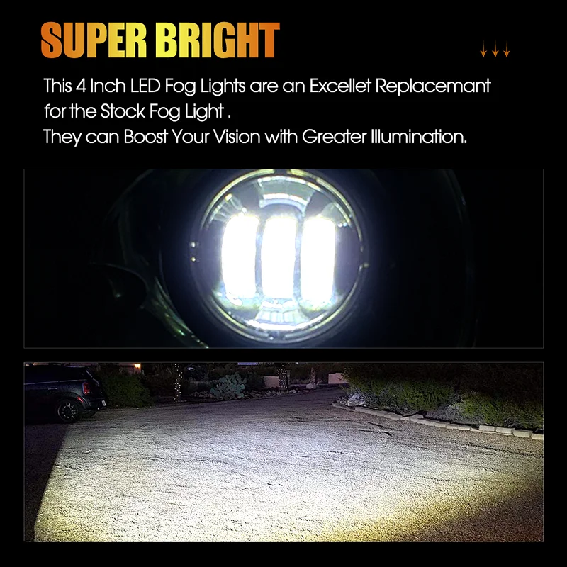 Car LED Fog/Driving Lights Motorcycle Driving LED light 20W for 4 inch round led fog lights
