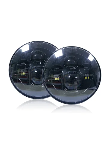 7inch for land rover defend Hi-Lo Beam car led headlight With Halo Angel Eyes For Lada 4x4 urban Niva Jeep JK