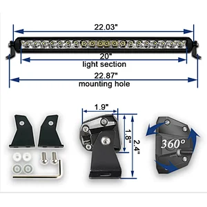 2022 1000M Lighting Super Bright   LED Light Bars Truck Offroad 22inches lights