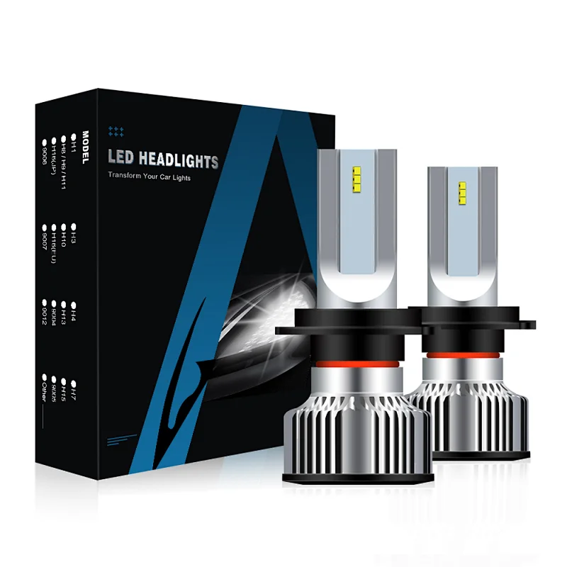 Aurora E-mark CE ROHS ISO 1+1 Design Auto Headlights Fan Design LED Lamp h4 h13 h7 9004 9005 9006 Car LED Headlight