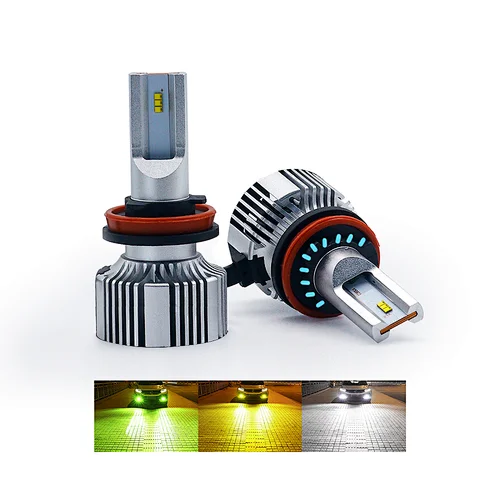 Compact 1+1 design Aurora Patent Led Headlight Bulb V5 H8 9007 9006 H13 H4 auto lighting systems