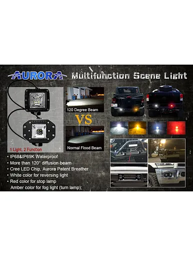 offroad lamp led offroad light bar red white Auto Part Car Tail Light