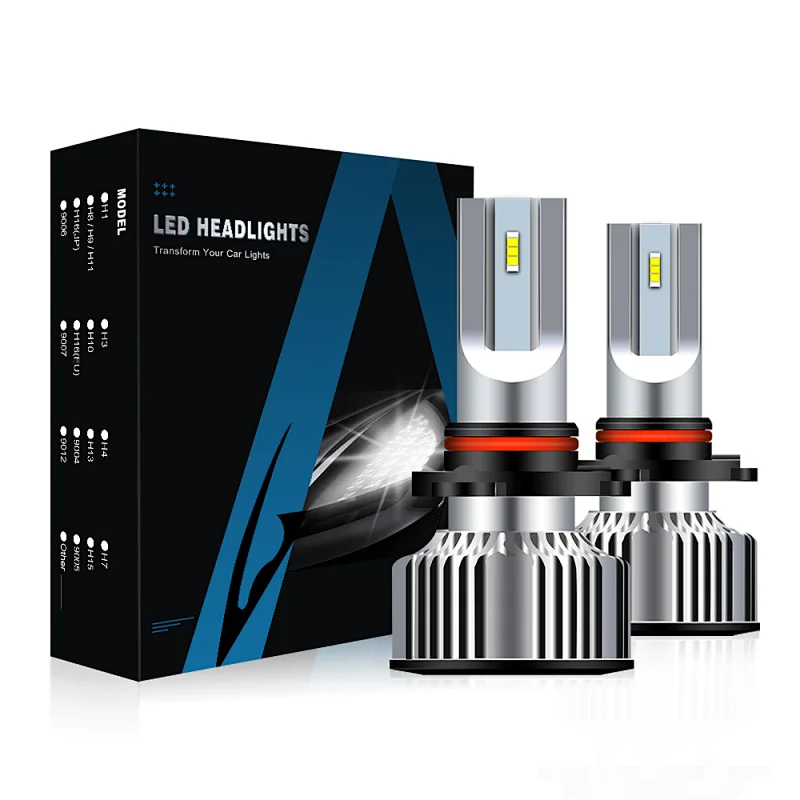 Aurora Wholesales Waterproof 1+1 Design Car Headlight Led Front Light H4 H7 H8 9005 9006 Auto Headlight