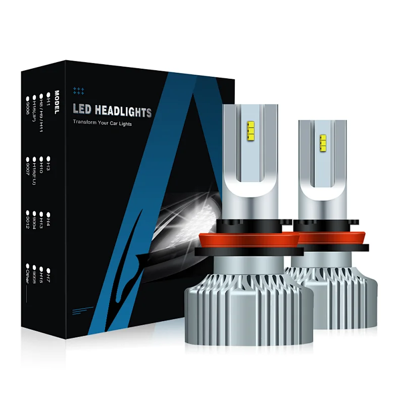 Aurora Best Beam Pattern Auto Led Headlight Bulb H7 H8 H9 H11 H16 One Piece 1+1 Design Car LED Headlight