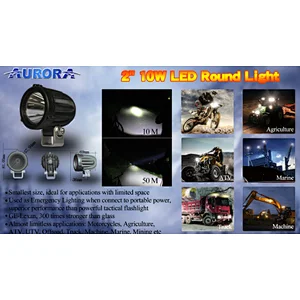 Aurora Mini Driving Truck Lamp Led Round Offroad 2 Inch 10W  Spot Work Light car parts