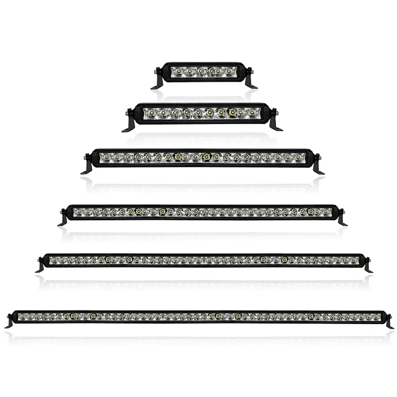 wholesale top quality 6 inch single row 4x4 led lights S5 led No screw light bar for motorcycles