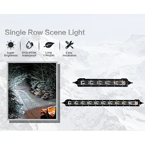 Big Power Slim Led Lighting For Trucks,4X4 Parts And Accessories Single Row Led Light Bar