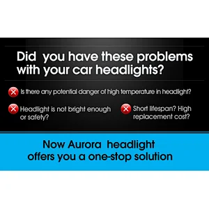Stable Performance  Aurora 1+1 Patent Design V5 11000LM Fanless Heatsink Car Led Headlight H4 9006 9005 H4 H11