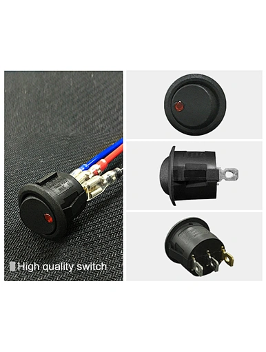 Led lights Round button switch