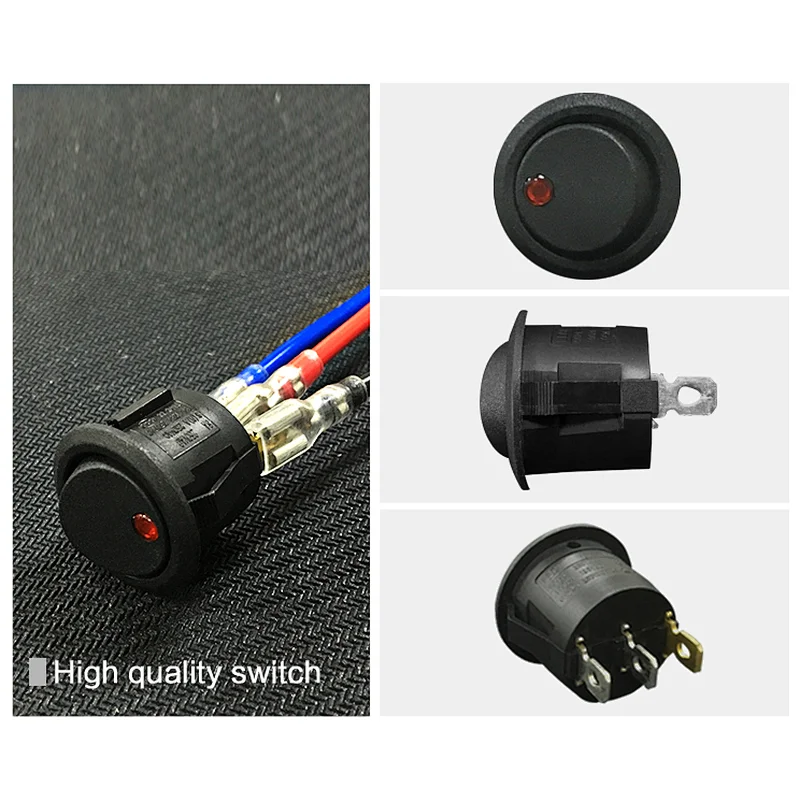 High quality 12V 24V 2 Positions Round button switch for 4x4 offroad lights