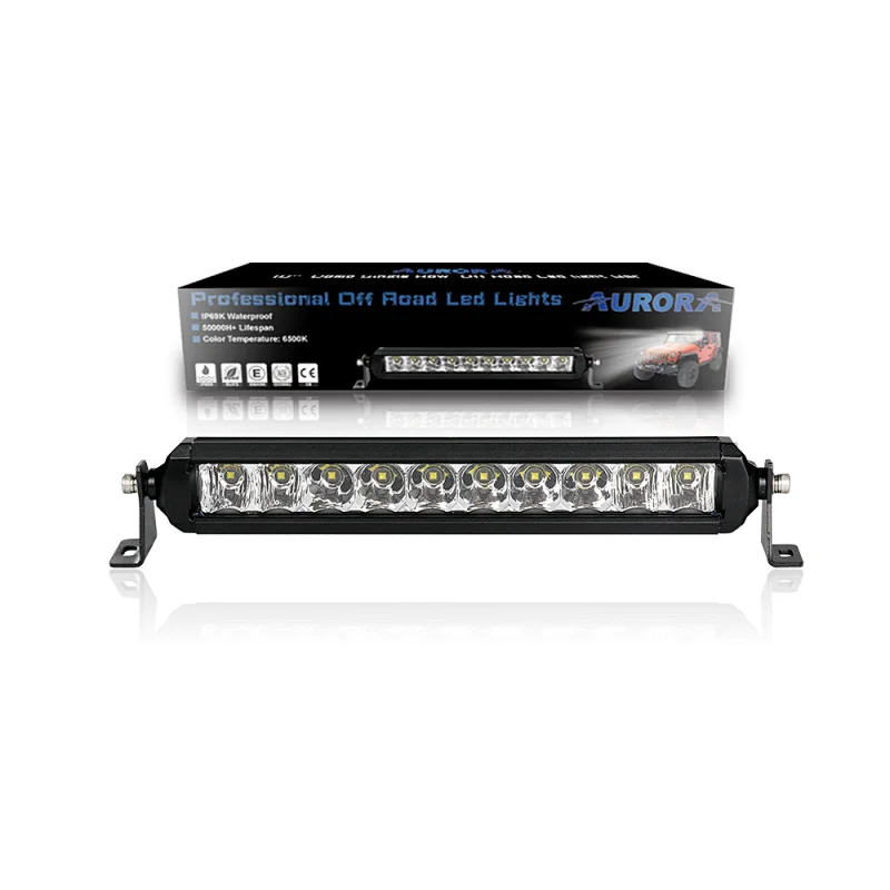 Aurora Screwless Series USA Designed IP69K Military standard 10'' 4x4 Offroad LED Light Bar Truck