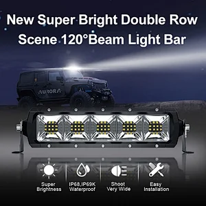 AURORA dual row scene light beam 10 20 22 30 32 42 50 52 inch Off road 4x4 car roof lights