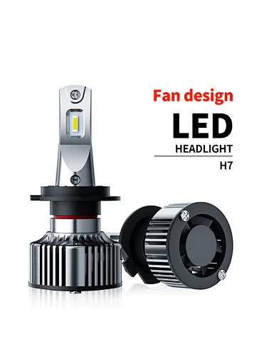 New Cooling Fan 50W H4 H7 9005 Car Auto Headlight Bulb