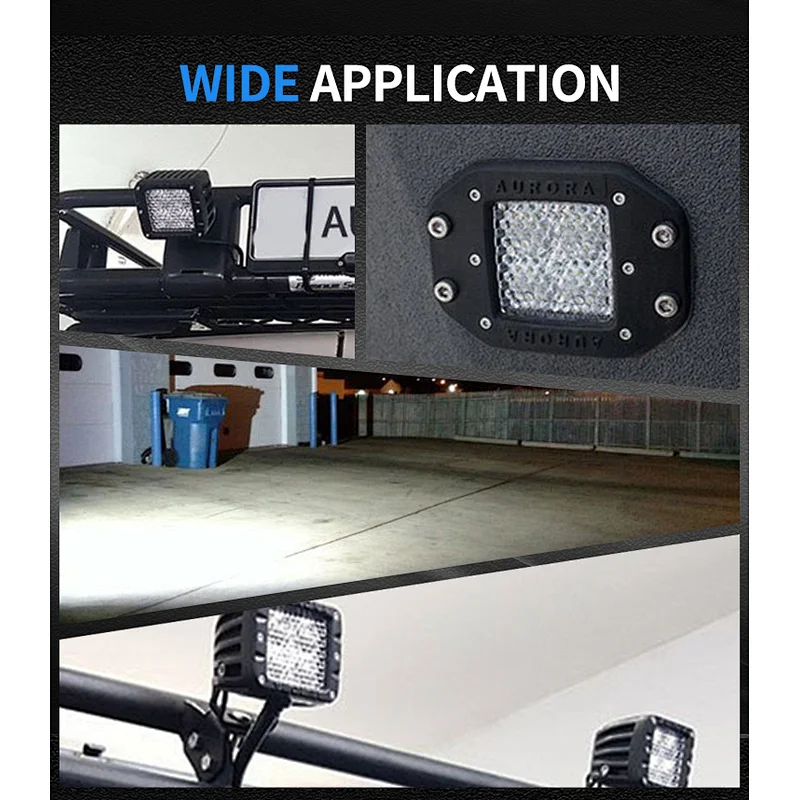 IP68 IP69K Waterproof 40W Diffusion Beam Tractor LED Cube Light