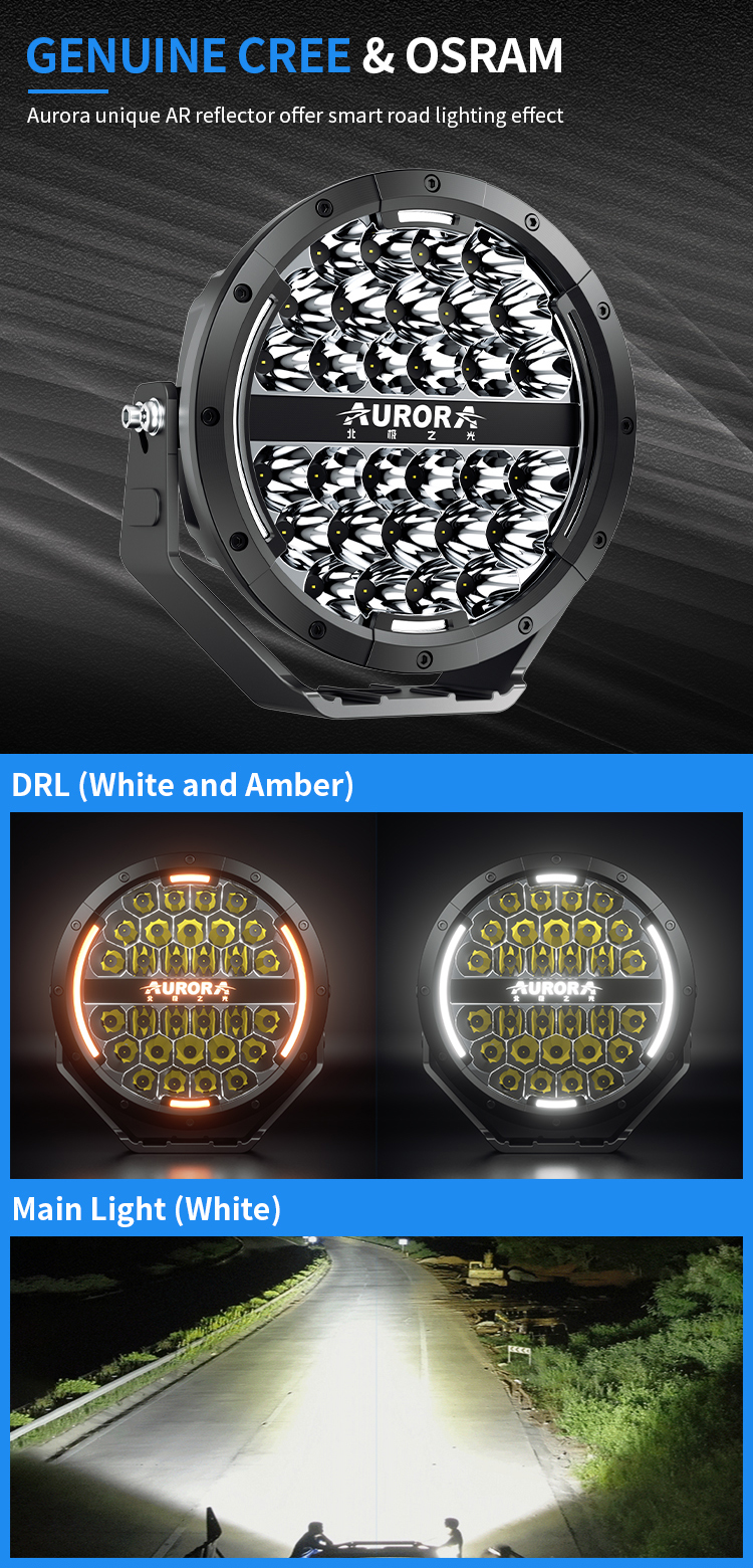 led driving lights 9 inch Shenzhen Aurora manufacturer