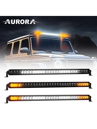 Aurora Newest Ip68 Emark Led Light Bar For Cars Off-road white and amber color 4x4 Led Light Bar