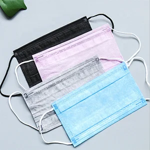 Disposable Face Mask With Ear Loop 3 Ply SS  Procedure Nonwoven Disposable Face Mask material