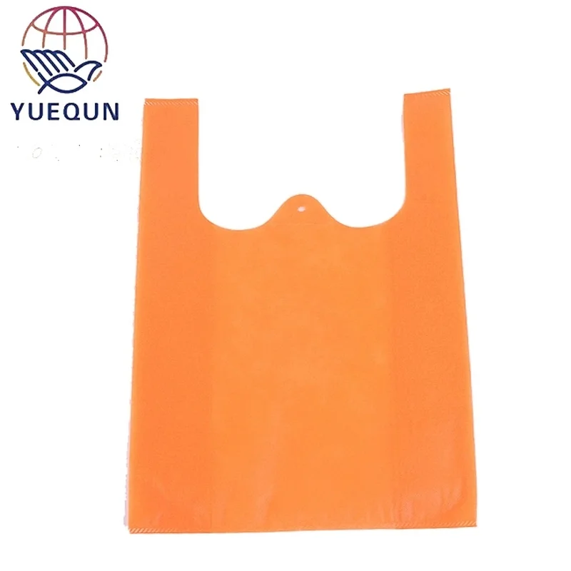 Cheap polypropylene laminated non woven t-shirt bag design