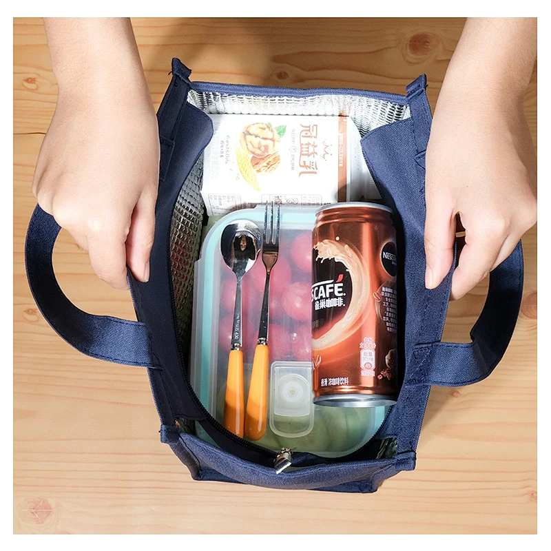 Portable Double Handles Customized  Thermal Insulated Freezer Lunch Custom Non Woven Cooler Bag