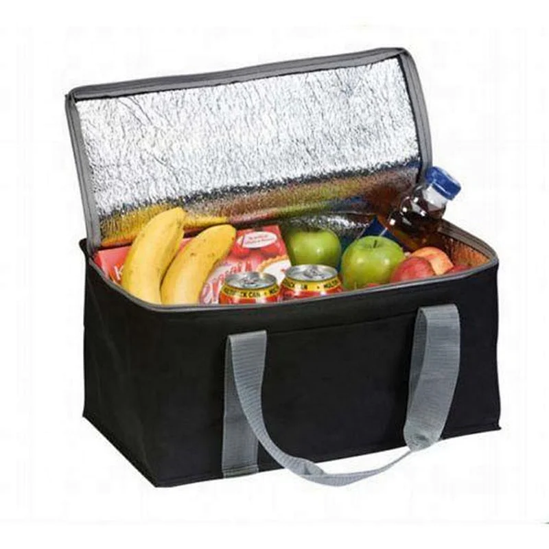 Creative 600D Oxford Lunch Folding Basket Food Tote Custom Logo Printed Insulated Picnic Shopping Foldable Cooler Bag