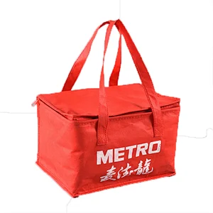 Customized non woven cooler bag reusable large capacity pp nonwoven insulated lunch cooler bag