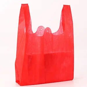 Wholesale cheap price Custom logo print carry non woven t-shirt bag