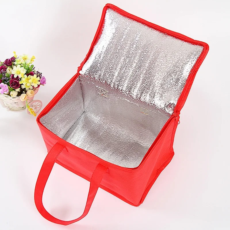 Picnic Ice Pack Thermal Food Delivery Drink Carrier non woven insulating lunch cooler bag