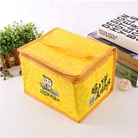 Manufacture Foldable Shopping Insulated Food Delivery Tote Promotional non woven cooler bag