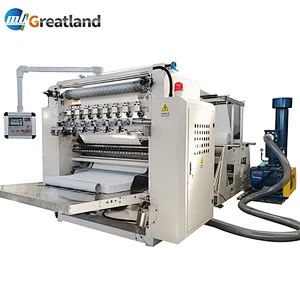 Greatland Facial Tissue Paper Making Machine 100m / min of Full Automatic Facial Tissue Paper Folding Machine