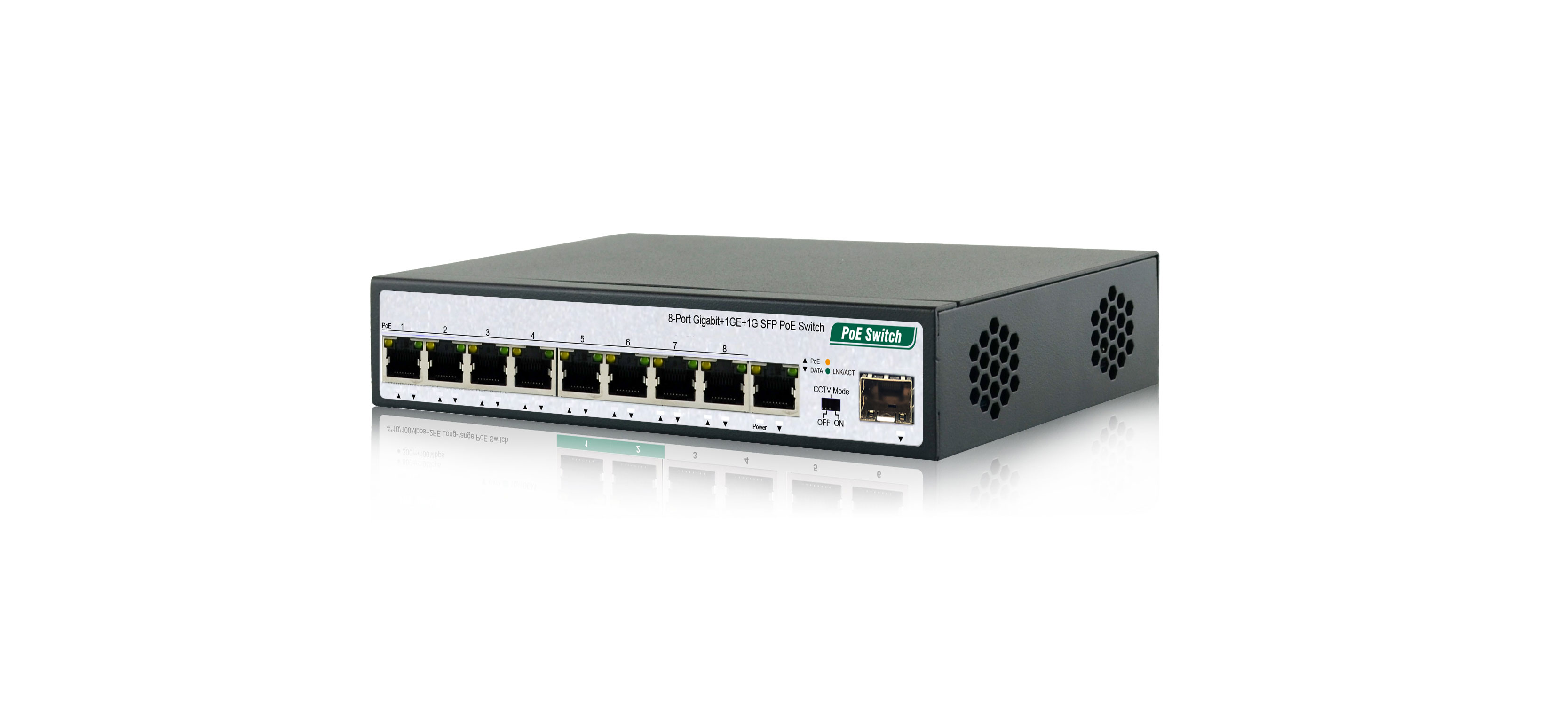 8-Port Gigabit+1GE+1G SFP PoE Switch