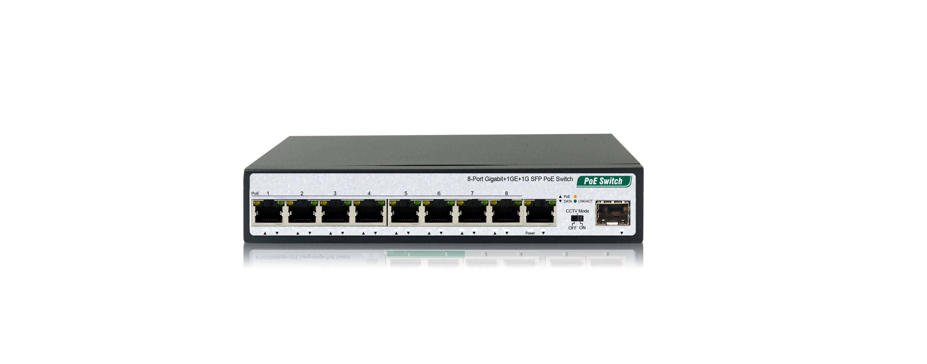 8-Port Gigabit+1GE+1G SFP PoE Switch