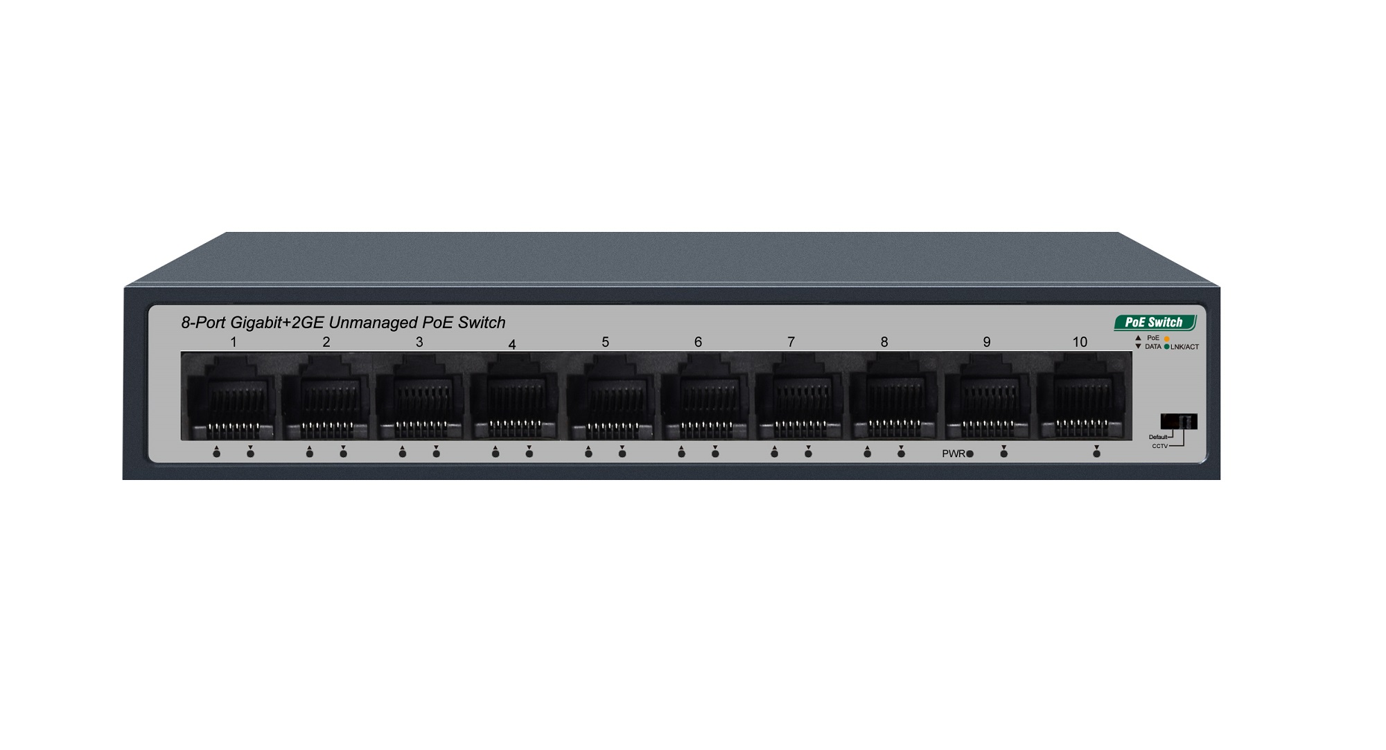 8-Port Gigabit+2GE Unmanaged PoE Switch