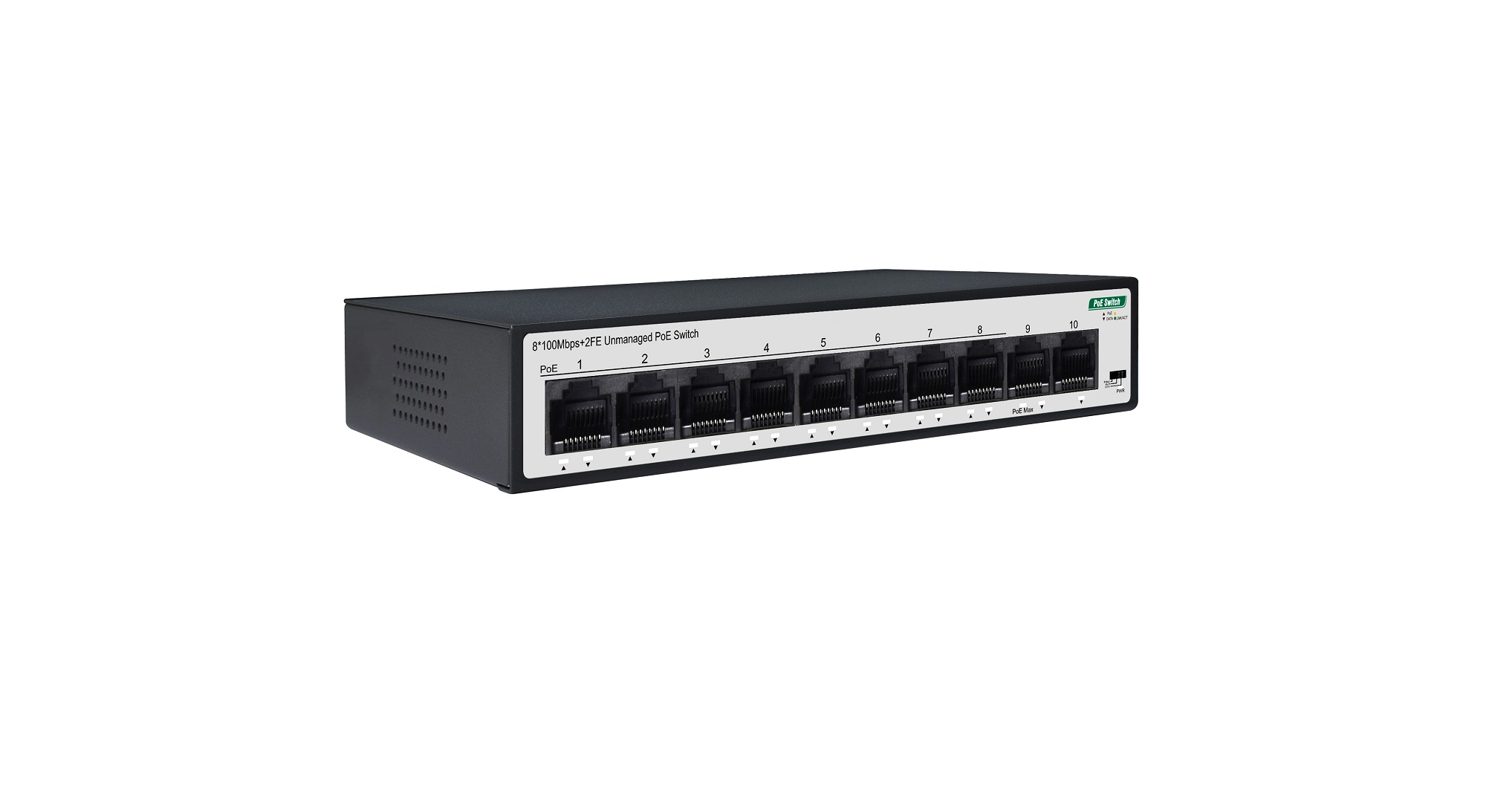 8*100Mbps+2FE Unmanaged PoE Switch