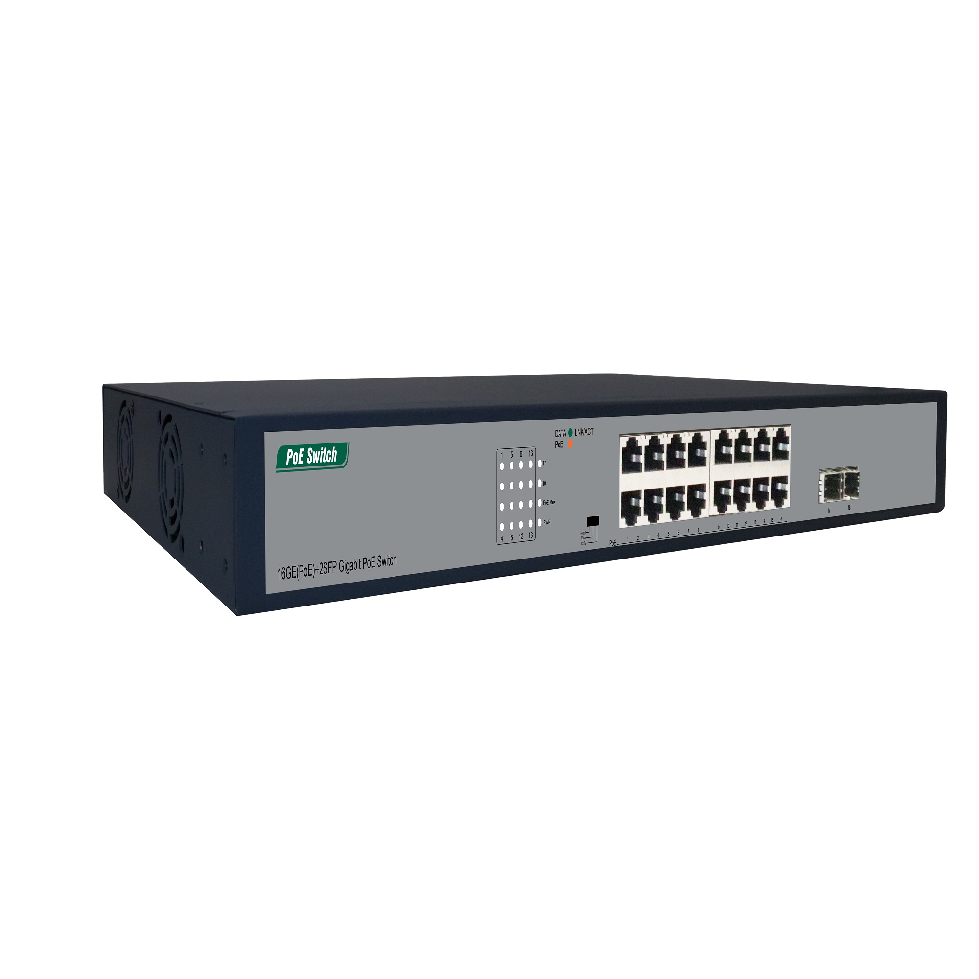 16GE(PoE)+2SFP Gigabit PoE Switch
