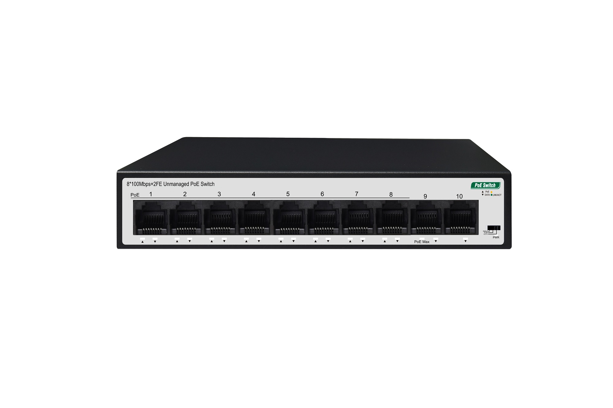 8*100Mbps+2FE Unmanaged PoE Switch
