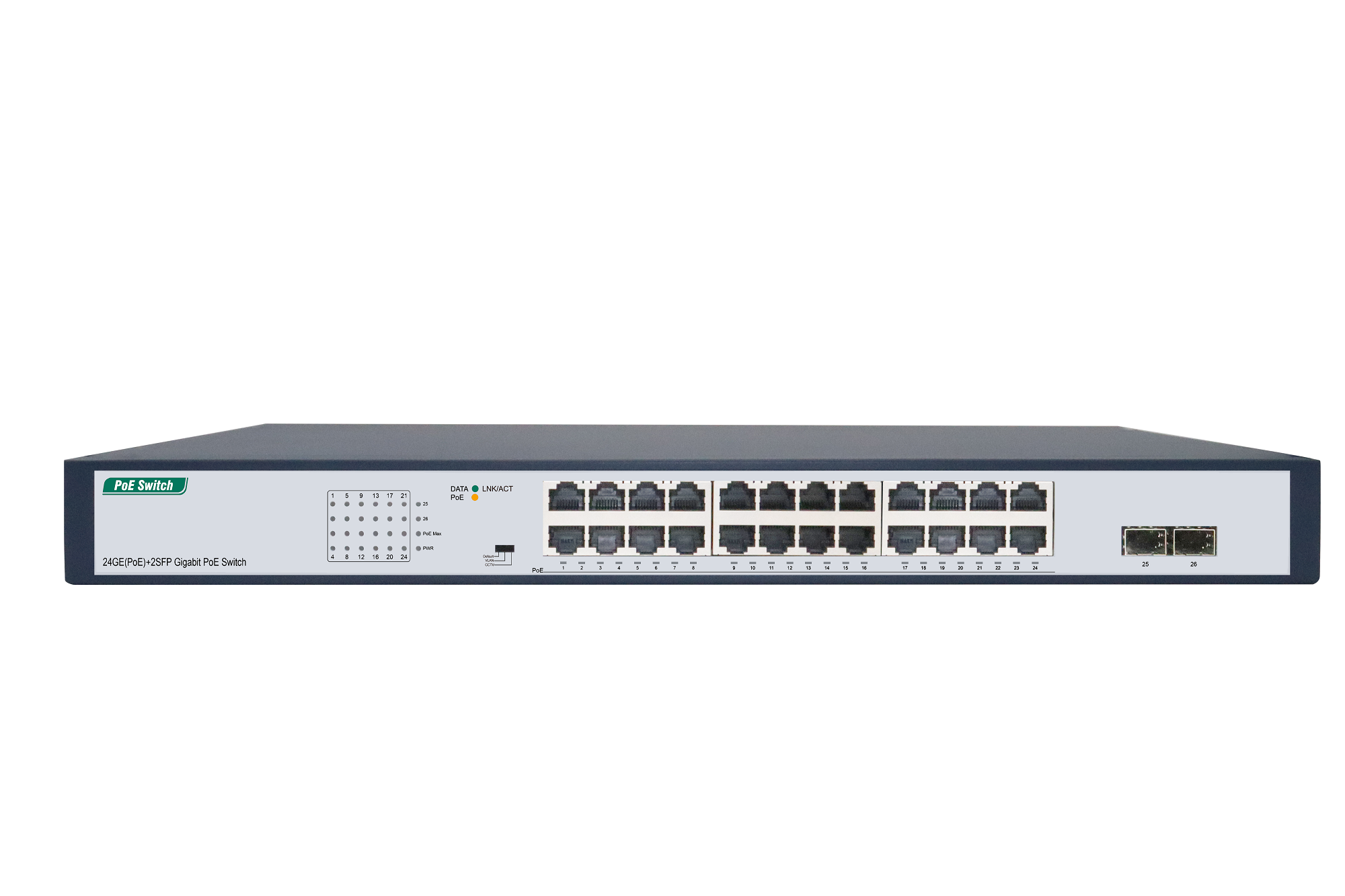 24GE(PoE)+2SFP Gigibit PoE Switch