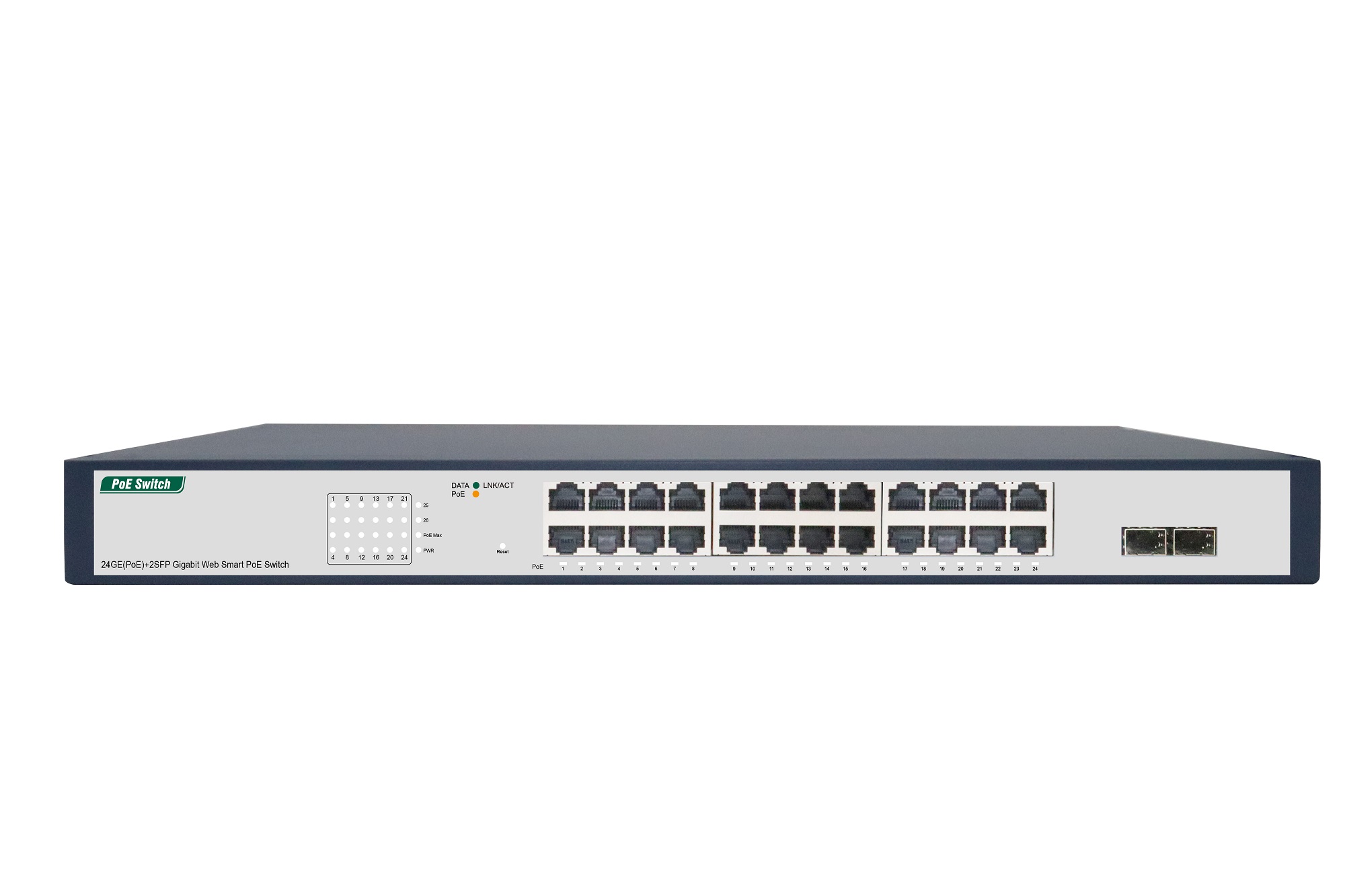 24GE(PoE)+2SFP Gigabit Web Smart PoE Switch