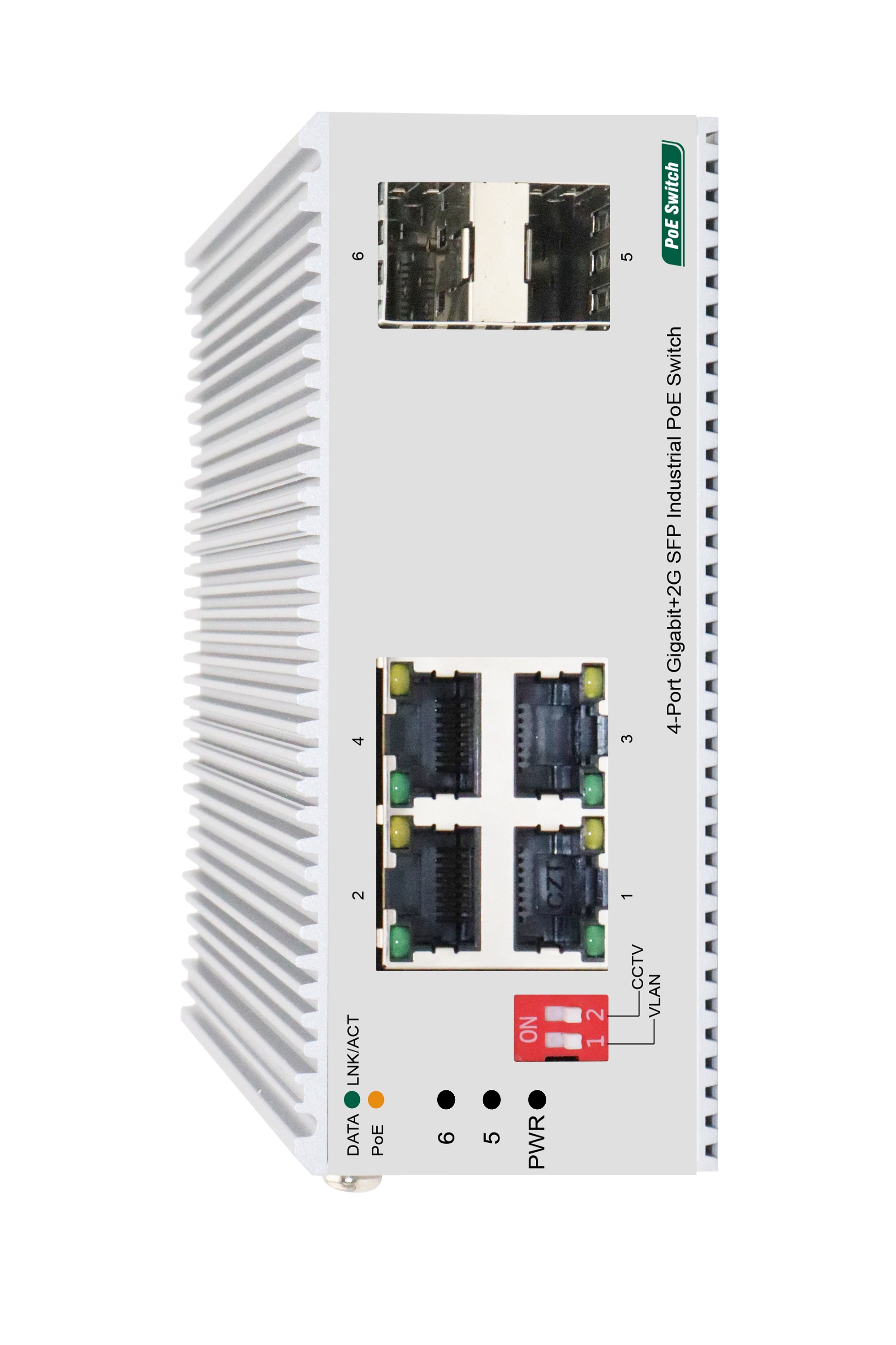4-Port Gigabit+2G SFP Industrial PoE Switch