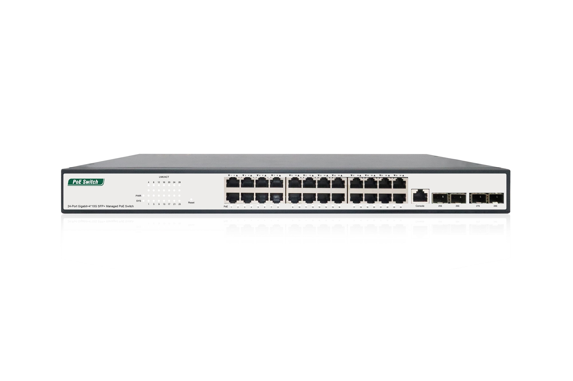 24GE(PoE)+4*10G SFP+ Managed PoE Switch