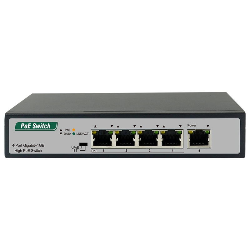 4-Port Gigabit+1GE High PoE Switch