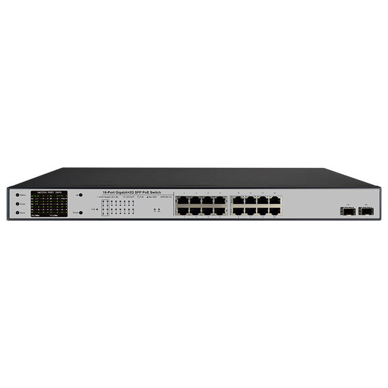 LCD display PoE switch