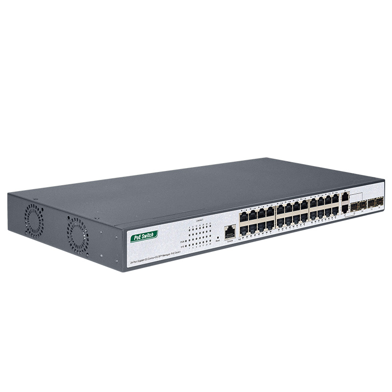 24-Port Gigabit+2G Combo+2G SFP Managed PoE Switch